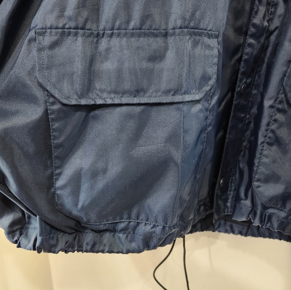 POLO JEANS CO RALPH LAUREN Navy Blue Red Long 100% Nylon Parka Windbreaker sz XL - Picture 3 of 13